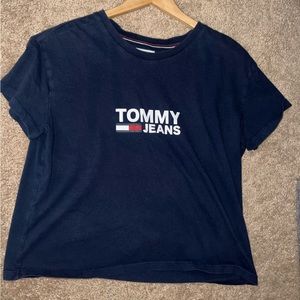 Tommy Hilfiger Navy Blue Crop Top Size Medium